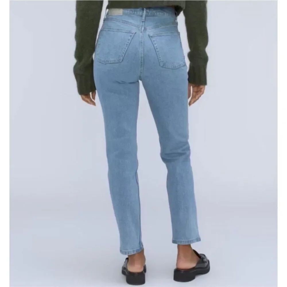 Everlane The Original Cheeky Jean  Crop Ankle Cotton High Waisted Size 23